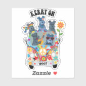 Woofstock Kerry Blue Terrier Vinyl Sticker (Vel)