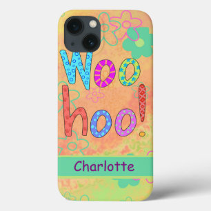 WooHoo - Aangepaste Oranje grafische kunst iPhone 13 Hoesje