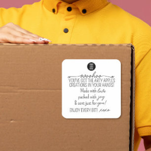 Woohoo Bedankt Sticker – Eigen Merk