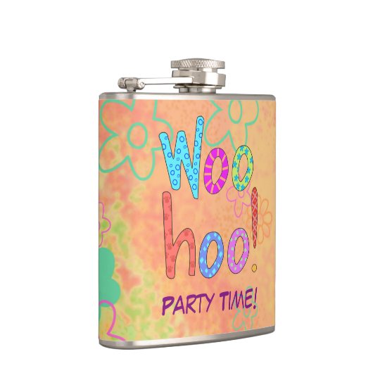 WooHoo Party Time Name Personalized Word Heupfles (Rechts)