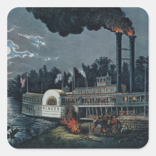 Wookt op de Mississippi Vierkante Sticker