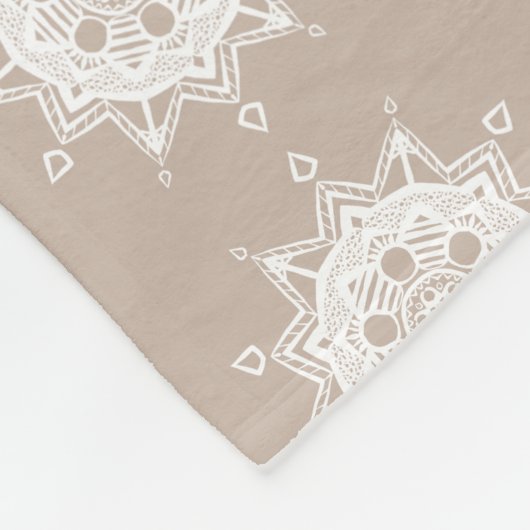 Wool Mandala Fleece Deken (Hoek)