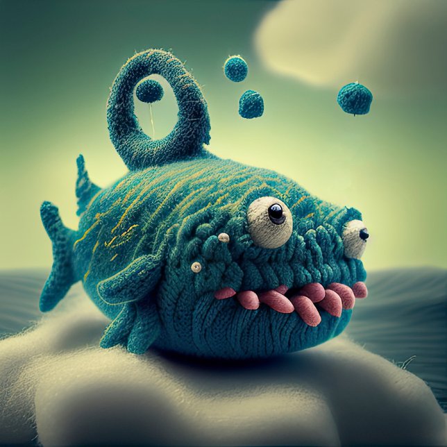 Wool Monster Ronde kussens (Creator heeft geüpload)