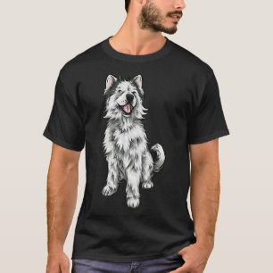 Woolen Husky Cute Dog Art T-shirt