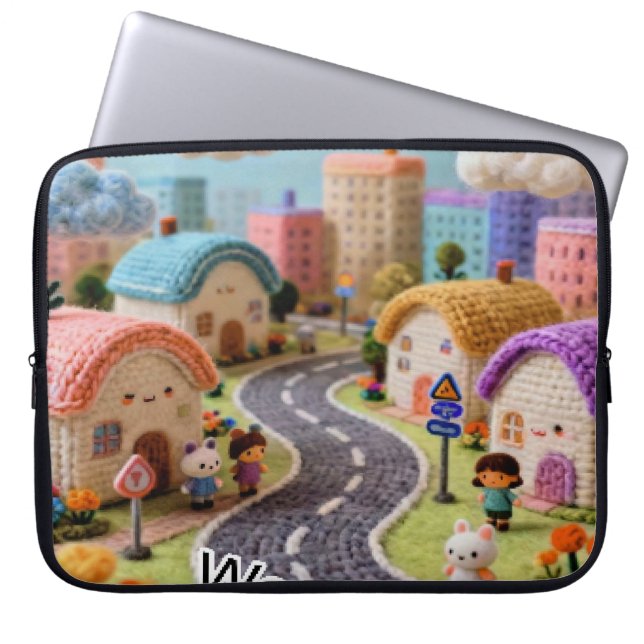 Woolen Village  Laptop Sleeve (Voorkant)