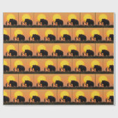 Woolly Mammoth en Man Cadeaupapier (Vlak)