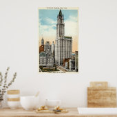 Woolworth Building New York Repro  1921 Poster (Keuken)