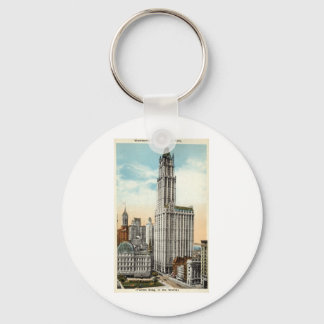 Woolworth Building New York Repro  1921 Sleutelhanger