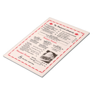Woolworth Menu Note Pad Notitieblok