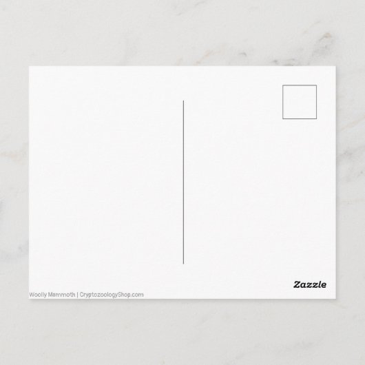 Wooly Mammoth Briefkaart (Achterkant)