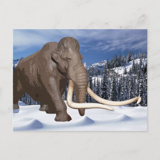 Wooly Mammoth Briefkaart (Voorkant)