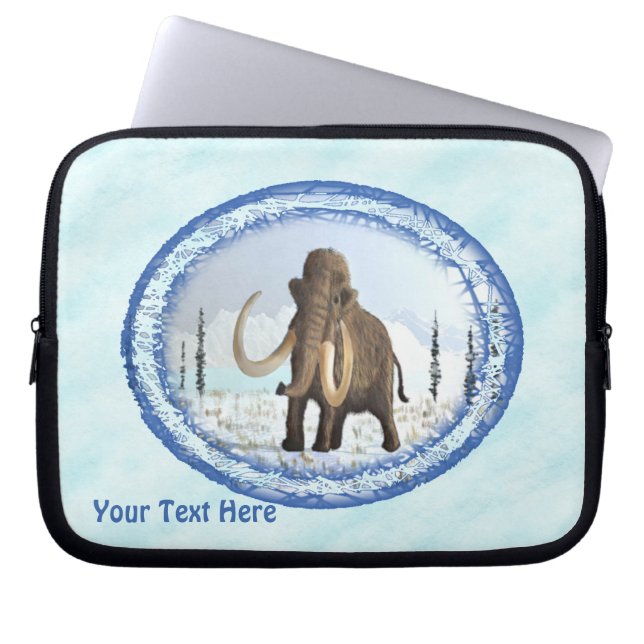 Wooly Mammoth Laptop Sleeve (Voorkant)