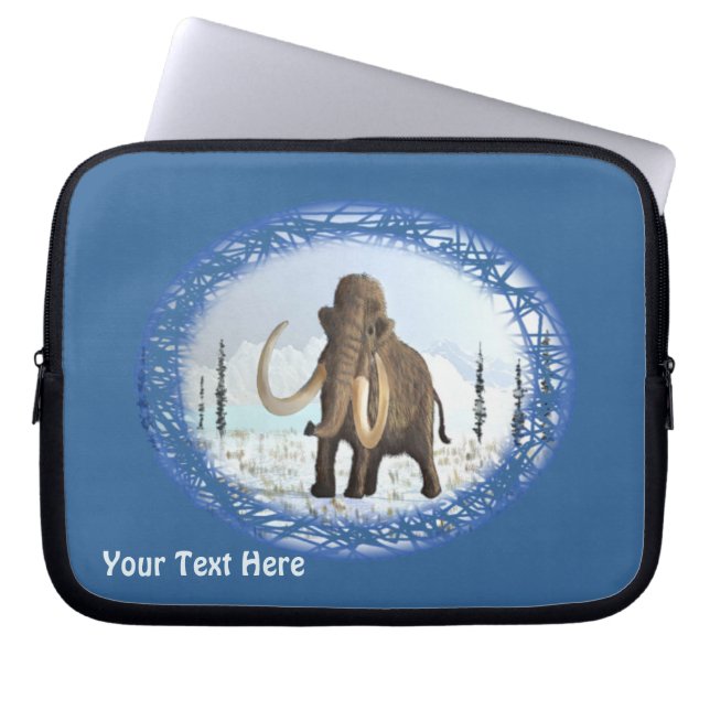 Wooly Mammoth Laptop Sleeve (Voorkant)
