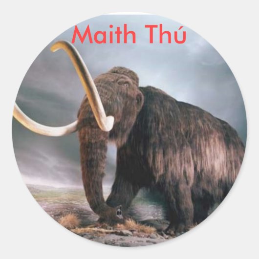 Wooly Mammoth Maith Thú Reward Sticker (Voorkant)