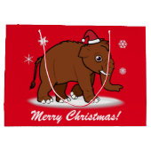 Wooly Mammoth Merry kerst Groot Cadeauzakje (Achterkant)