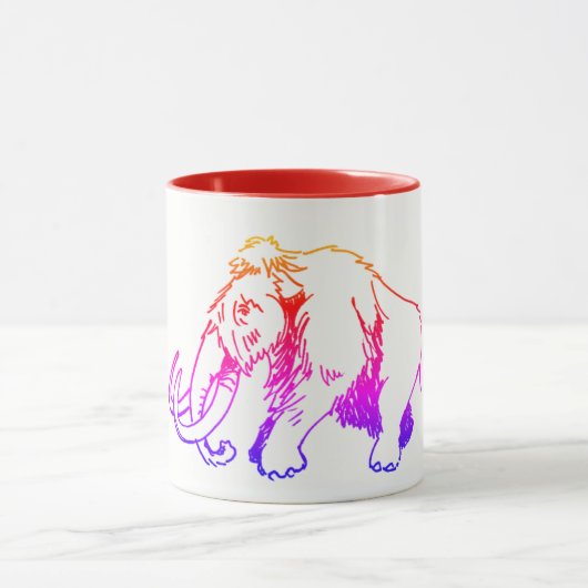 Wooly Mammoth-Mok met meerdere kleuren Mok (Midden)