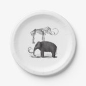Wooly Mammoth Pre-historische olifant en skelet Papieren Bordje (Voorkant)