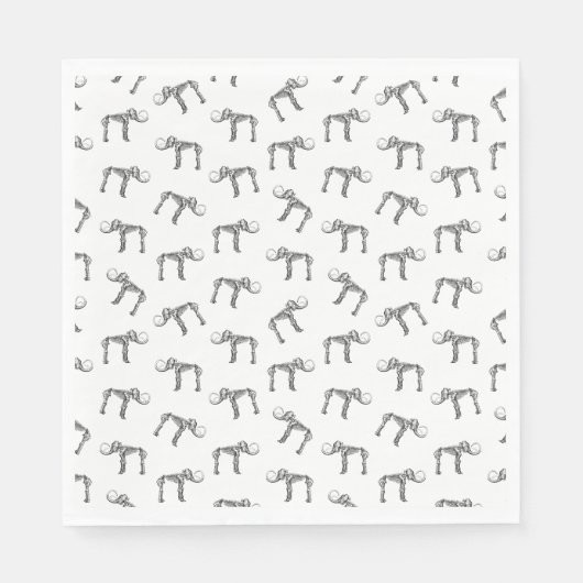 Wooly Mammoth Print CUSTOM-ACHTERGRONDKLEUR Servet (Voorkant)
