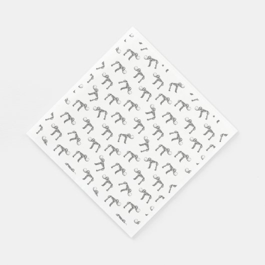 Wooly Mammoth Print CUSTOM-ACHTERGRONDKLEUR Servet (Hoek)