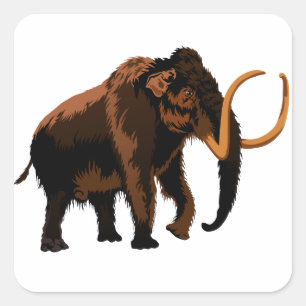 Wooly Mammoth Vierkante Sticker