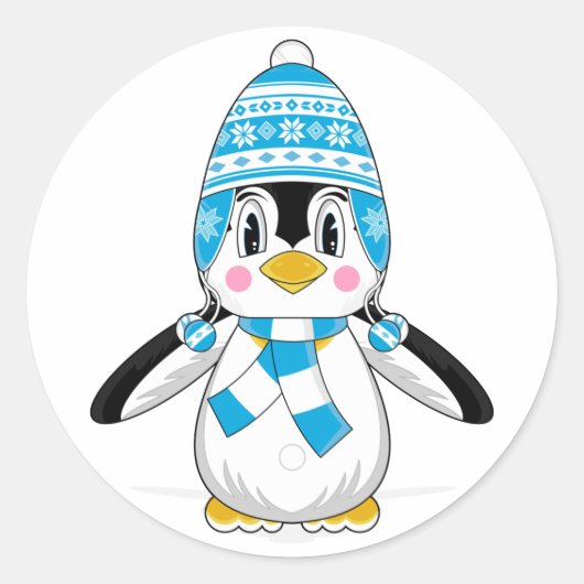 Wooly Pet Penguin Sticker (Voorkant)