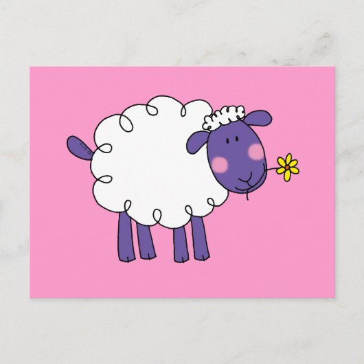 Wooly schaap briefkaart (Voorkant)