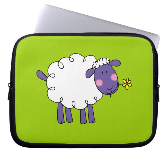 Wooly schaap laptop sleeve (Voorkant)