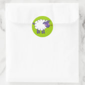 Wooly schaap ronde sticker (Tas)