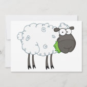 Wooly Sheep-uitnodigingen Kaart (Voorkant)