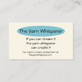 Wooly Sheep Yarn Crochet Knit Visitekaartje (Achterkant)