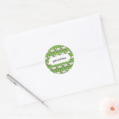 Wooly White Sheep Pixel Pattern Ronde Sticker (Envelop)
