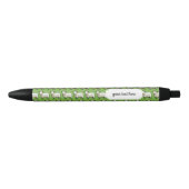 Wooly White Sheep Pixel Pattern Zwarte Inkt Pen (Voorkant)