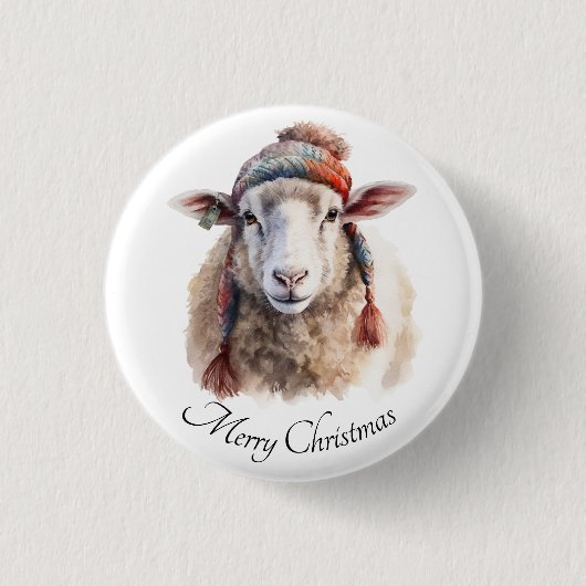 Wooly Wonderland, op maat Ronde Button 3,2 Cm (Voorkant)