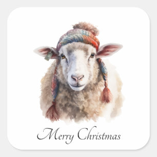 Wooly Wonderland, op maat Vierkante Sticker