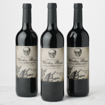 Woonaffair Halloween - Witches Brew Wine Label