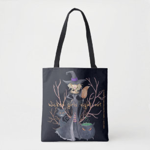 Woonde meisjes nachten heks-bacheloretfeest tote bag