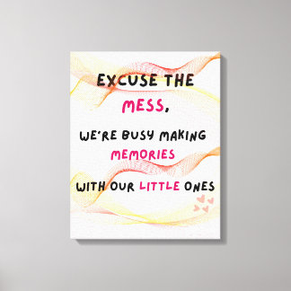 Woonkamer Grappige muurkunst Canvas Afdruk