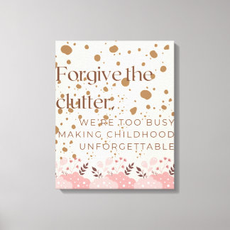 Woonkamer Grappige muurkunst Canvas Afdruk