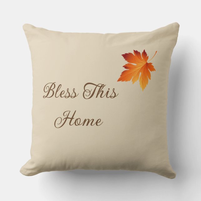 Woonkussen 'Bless This Home' Kussen (Voorkant)