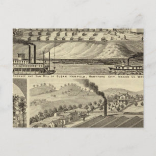 Woonplaats en zaagmolen van Susan Harpold Briefkaart