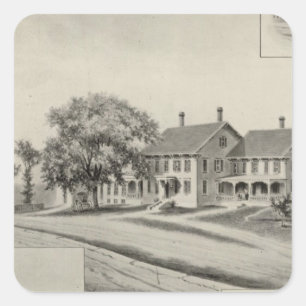 woonplaats SH Dow Vierkante Sticker