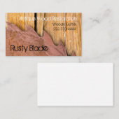 Woood fonctionnant le carte de visite antique de (Devant / Derrière)