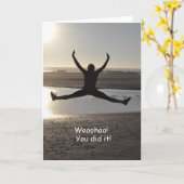 Wooohoo ! Vous L'Avez Fait ! Carte Félicitations (Fleur jaune)