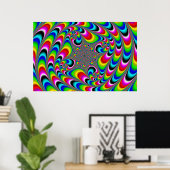 Woooo Mandelbrot Fractal Poster (Thuiskantoor)