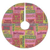 Woord Collage jaren 70 Stijl Kerstpatroon Kerstboom Rok (Voorkant)