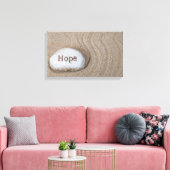 woord Hoop op strandsteen Canvas Afdruk (Insitu (Woonkamer))
