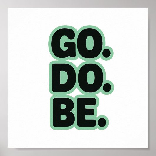 Woord, Motivatie, retro Poster (Voorkant)