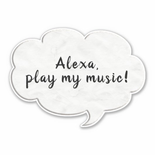 Woordbel gedachte sticker (Voorkant)