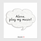 Woordbel gedachte sticker (Vel)