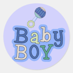Woorden Baby Boy W/Rattle Fun Stickers